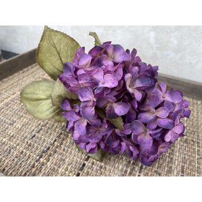 DEKO FLORALE, Kunstig hortensia, 40 cm, lilla