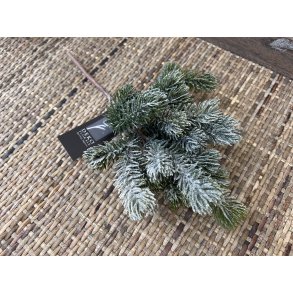 DEKO FLORALE, Kunstig grangren med sne, 25 cm