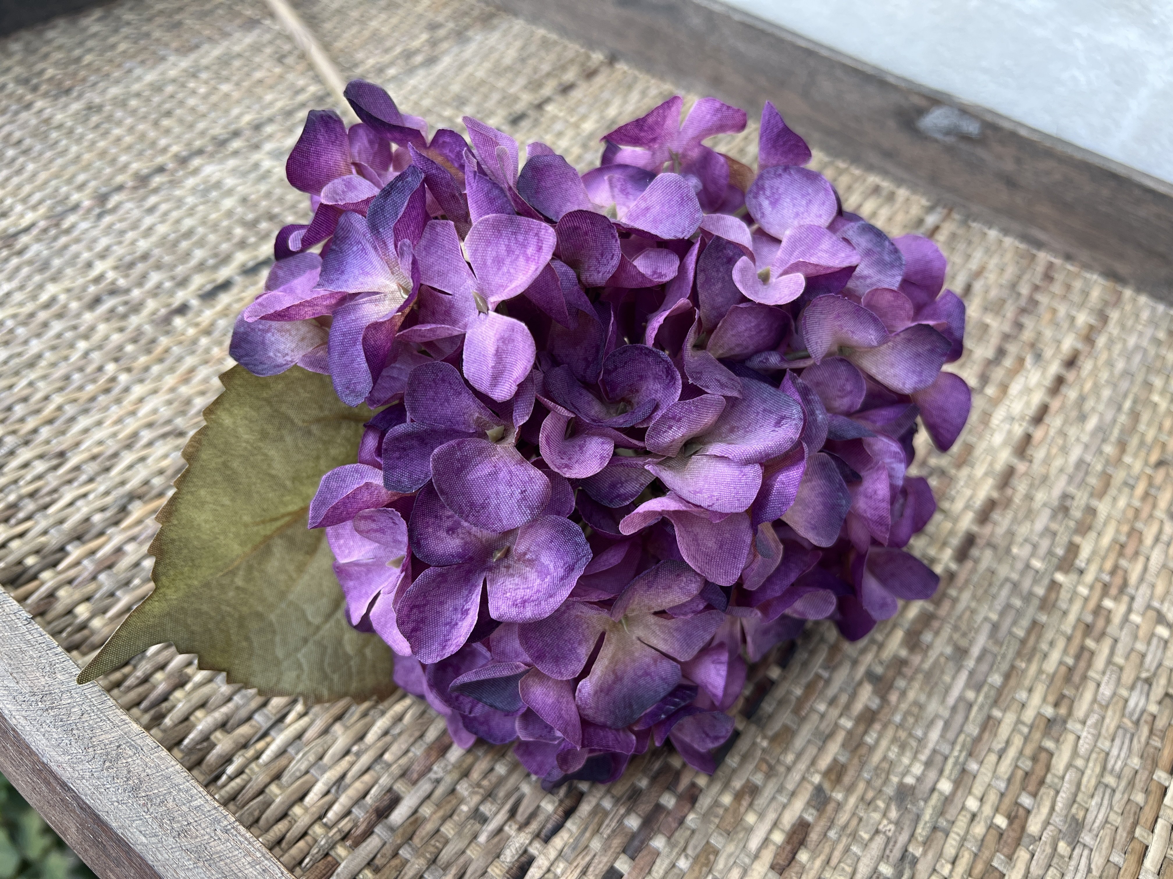 DEKO FLORALE, Kunstig hortensia, 45 cm, Lilla
