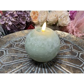 DEKO FLORALE, Kugle-lys, LED, grn, 10 cm. i diameter
