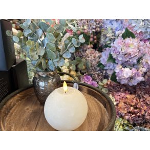 DEKO FLORALE, Kugle-lys, LED, cream, 10 cm. i diameter