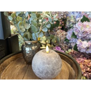 DEKO FLORALE, Kugle-lys, LED, lysegr, 10 cm. i diameter