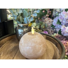 DEKO FLORALE, Kugle-lys, LED, coffee, 10 cm. i diameter