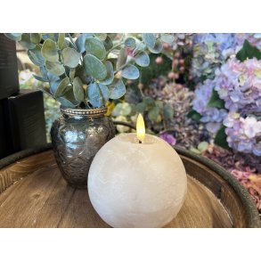 DEKO FLORALE, Kugle-lys, LED, beige, 10 cm. i diameter