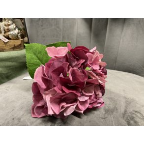 DEKO FLORALE, Kunstig hortensia, 46 cm, Fuchsia-pink, real touch
