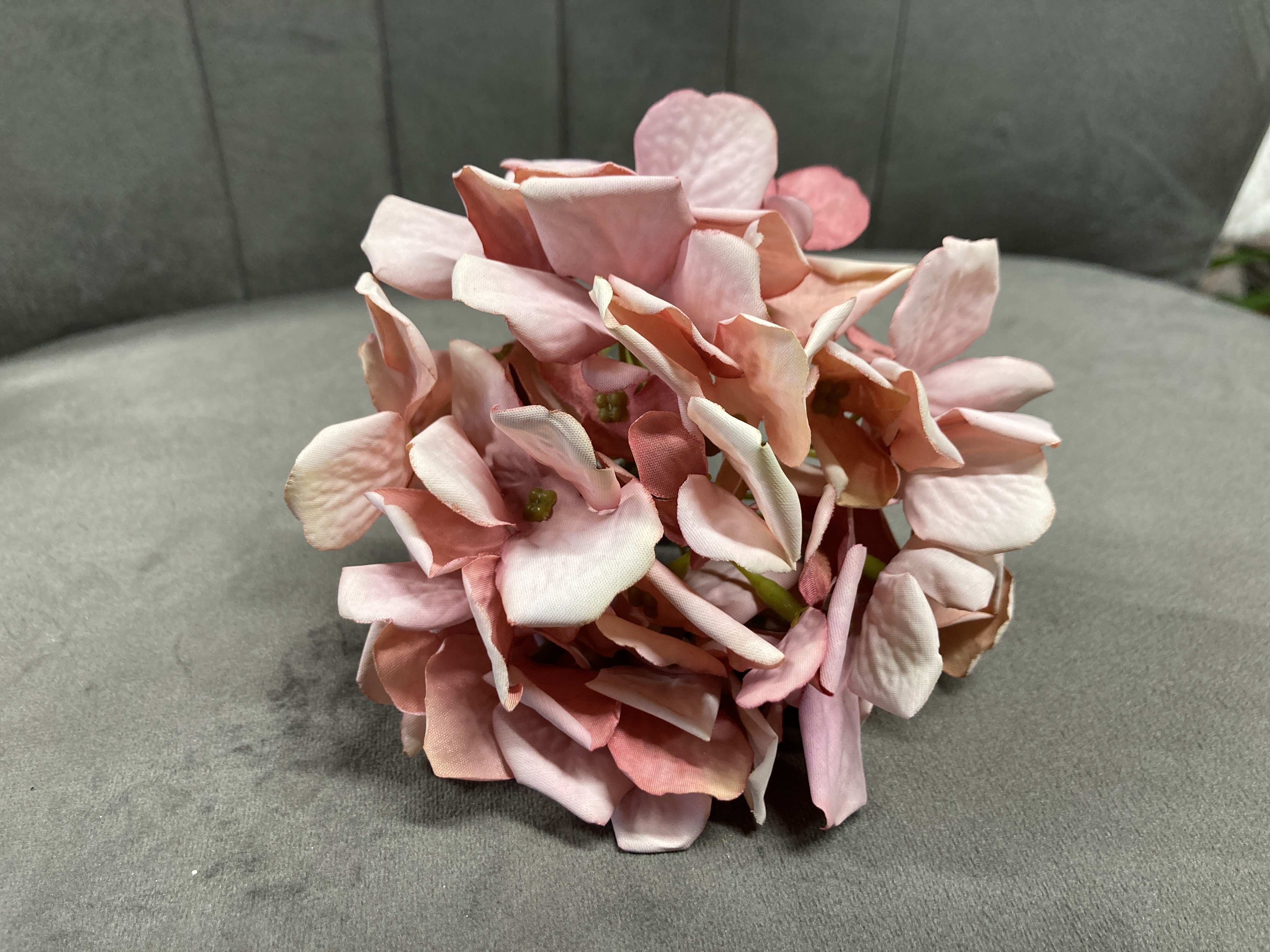 DEKO FLORALE, Kunstig hortensia, 50 cm, lyserd