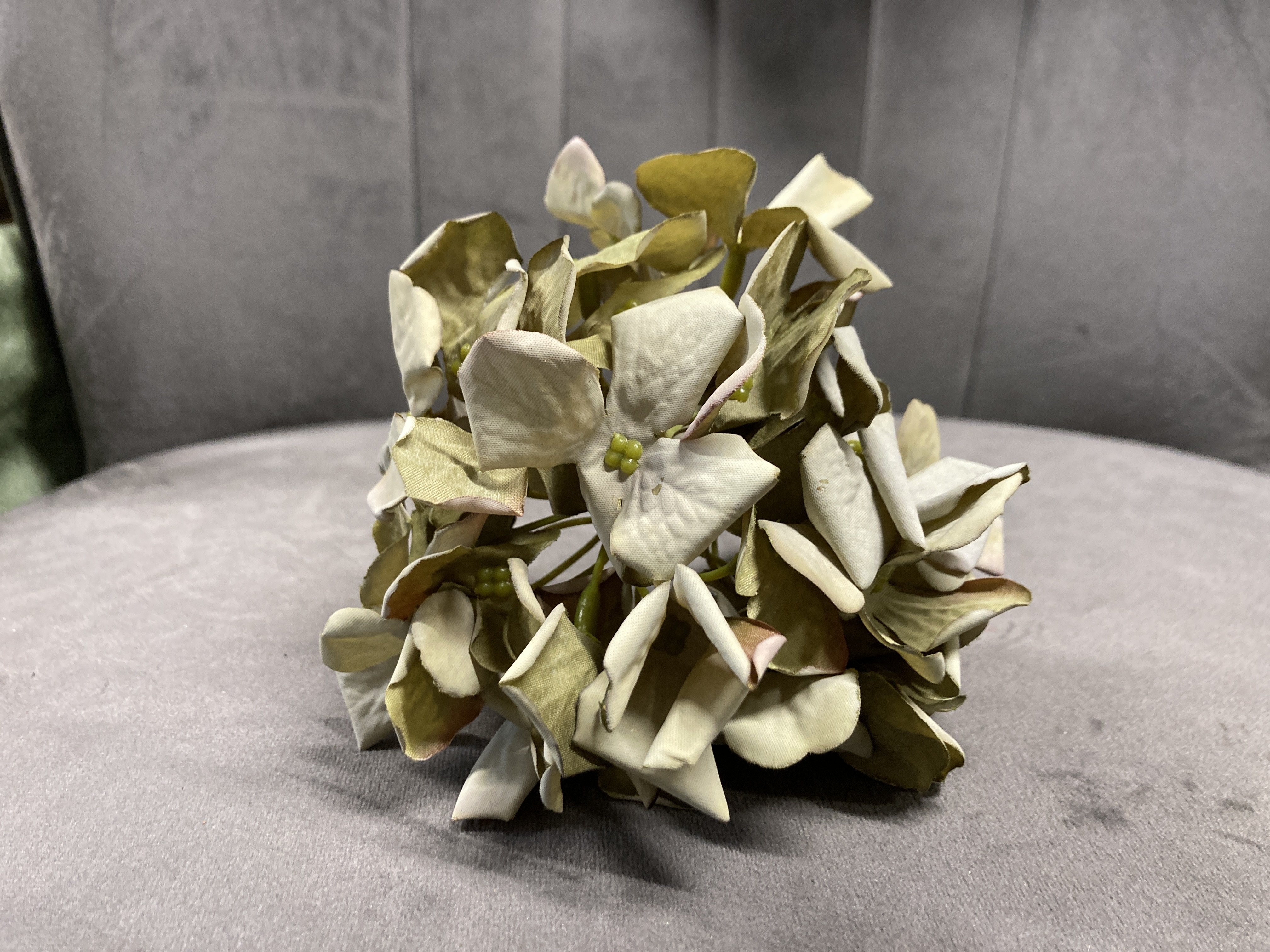 DEKO FLORALE, Kunstig hortensia, 50 cm, grn/lilla