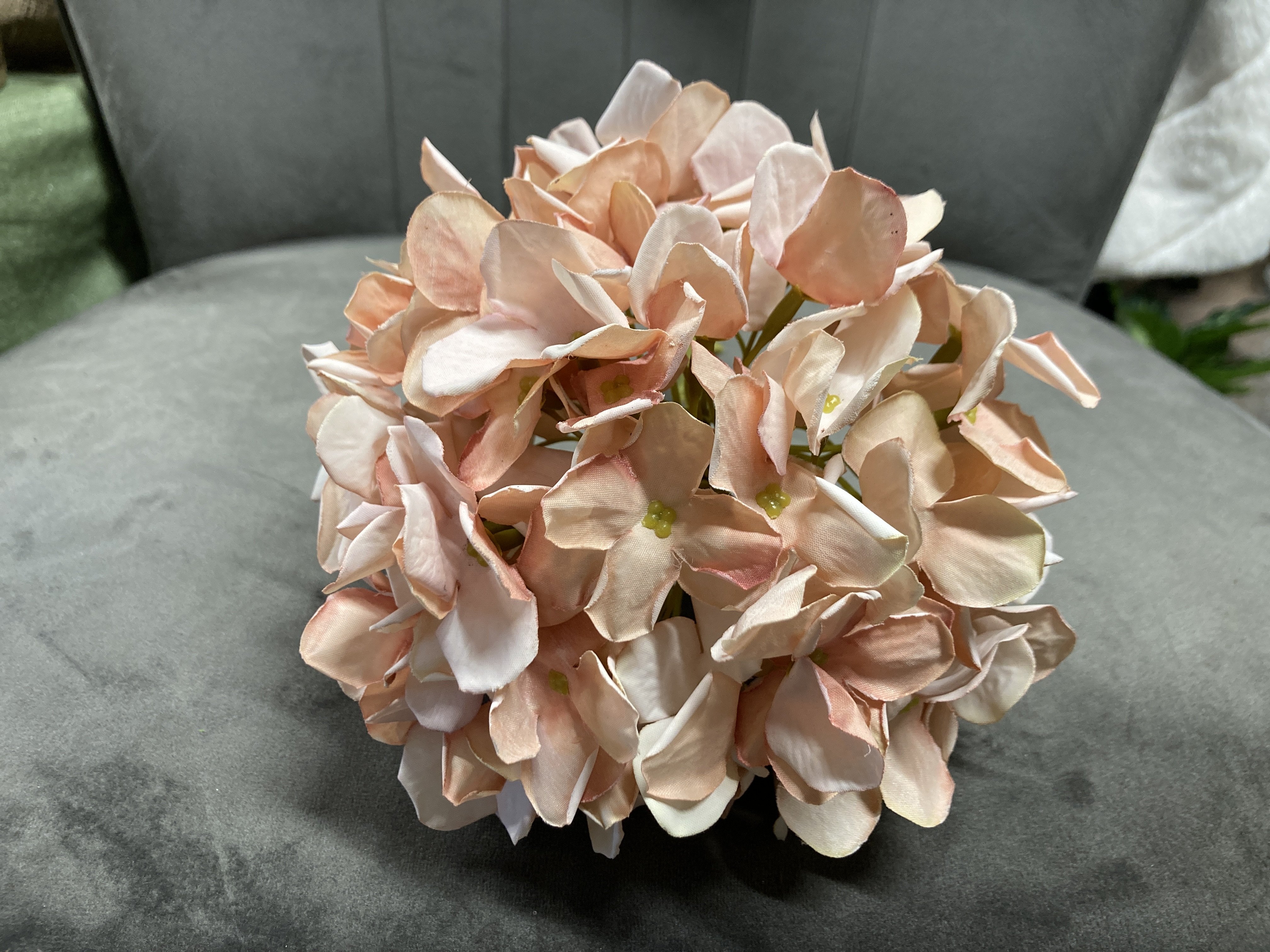 DEKO FLORALE, Kunstig hortensia, 45 cm, Lyserd