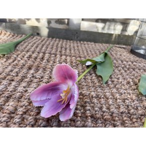 DEKO FLORALE, Kunstig tulipan (naturtro), 61 cm, lilla