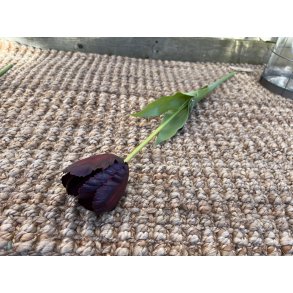 DEKO FLORALE, Kunstig tulipan (naturtro), 61 cm, mrke lilla