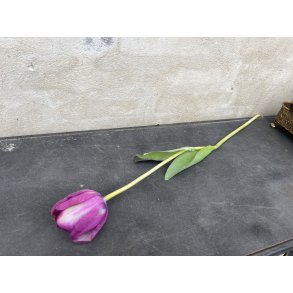 DEKO FLORALE, Kunstig tulipan (naturtro), 63 cm, lilla