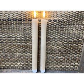 DEKO FLORALE, Kronelys LED, coffee, 2 stk.