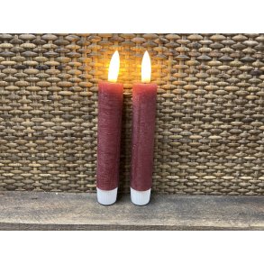 DEKO FLORALE, Bedelys LED, bordeaux, 2 stk.