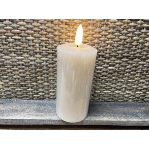 DEKO FLORALE, Bloklys LED, coffee, 5,2/H10 cm.