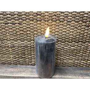 DEKO FLORALE, Bloklys LED, sort, 5 cm. i diameter