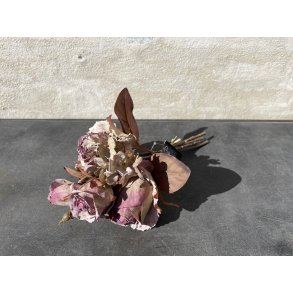 DEKO FLORALE, Buket med roser/hortensia, 32 cm.