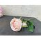 DEKO FLORALE, Rose, 1 blomst, 1 knop, 42 cm, fersken