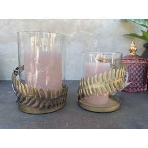 Chic Antique, Fyrfadsstage med blade, antique messing