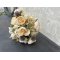 DEKO FLORALE, Blomsterbuket med rose, 33 cm., cream