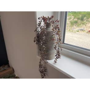 DEKO FLORALE, Hngegren med blade og br, 73cm.