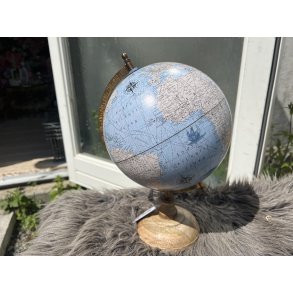 Clayre & Eef, Globus med fod, H33cm., bl