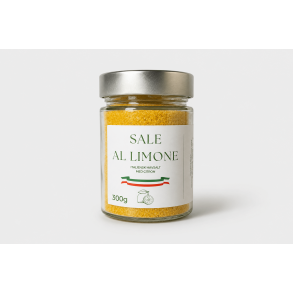 Lowin, Italiensk havsalt m/ citron (glas), 300 g.