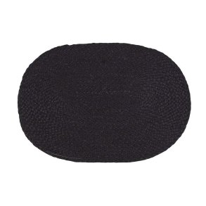 Fondaco, NIKE, Dkkeserviet i jute, oval, sort