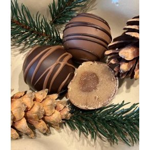 Trfleriet i Thy, Marcipankugler med nougat, mrk striber