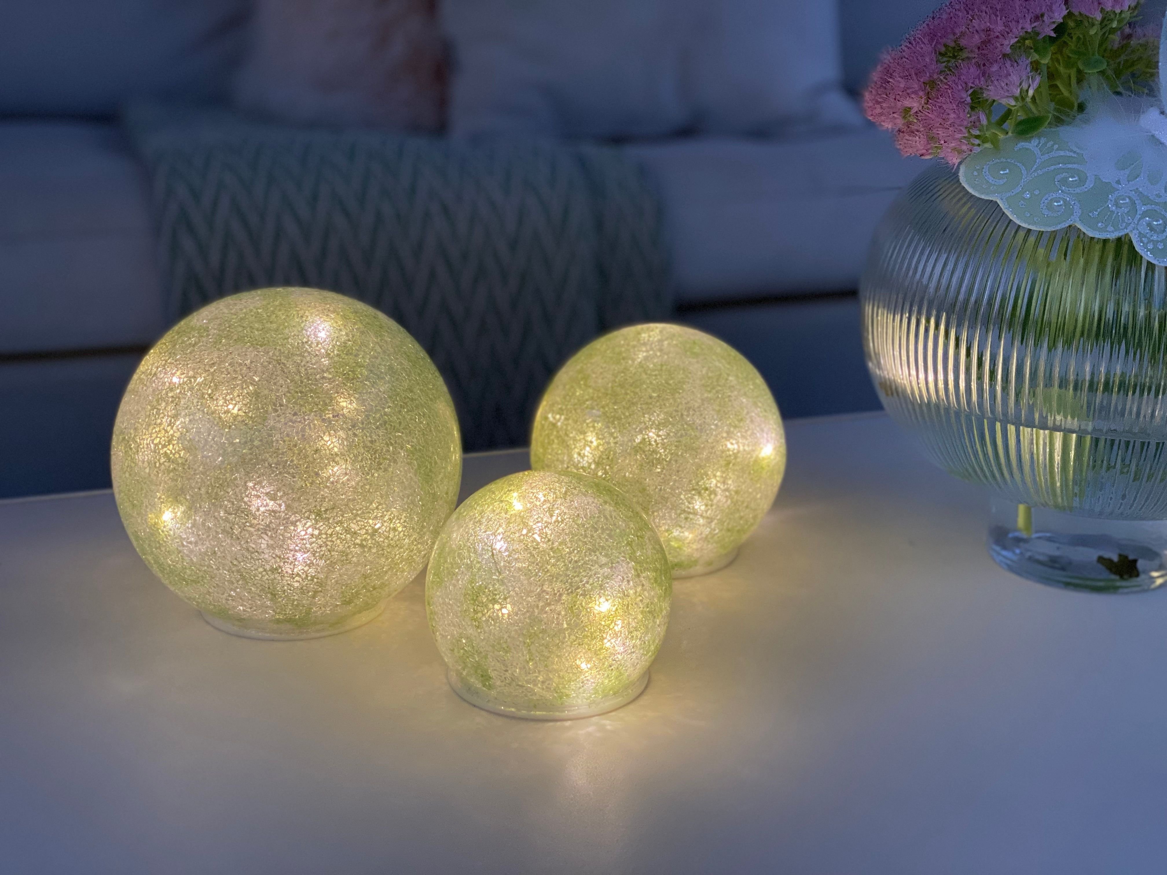 La Vida, Glaskugle med timer, grn, med LED