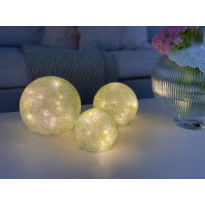 La Vida, Glaskugle med timer, grn, med LED